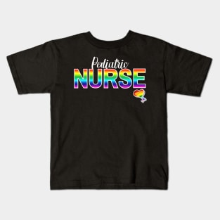 Pediatric Nurse Rainbow Letters Kids T-Shirt